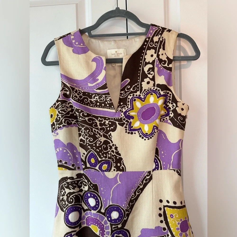 Kate Spade Women’s Keiran Dress Hydrangea Moroccan Paisley Sleeveless(Size 4)